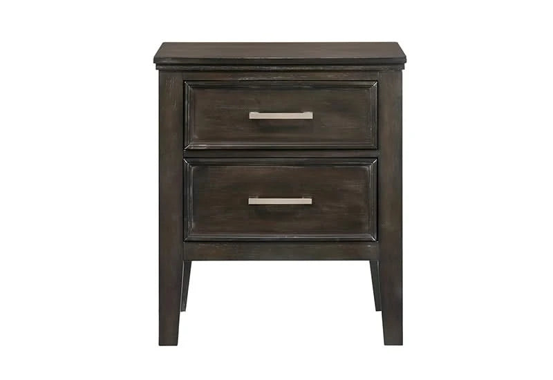 Davidson Nutmeg Brown Modern 2 Drawer Nightstand