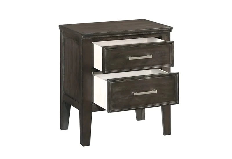 Davidson Nutmeg Brown Modern 2 Drawer Nightstand