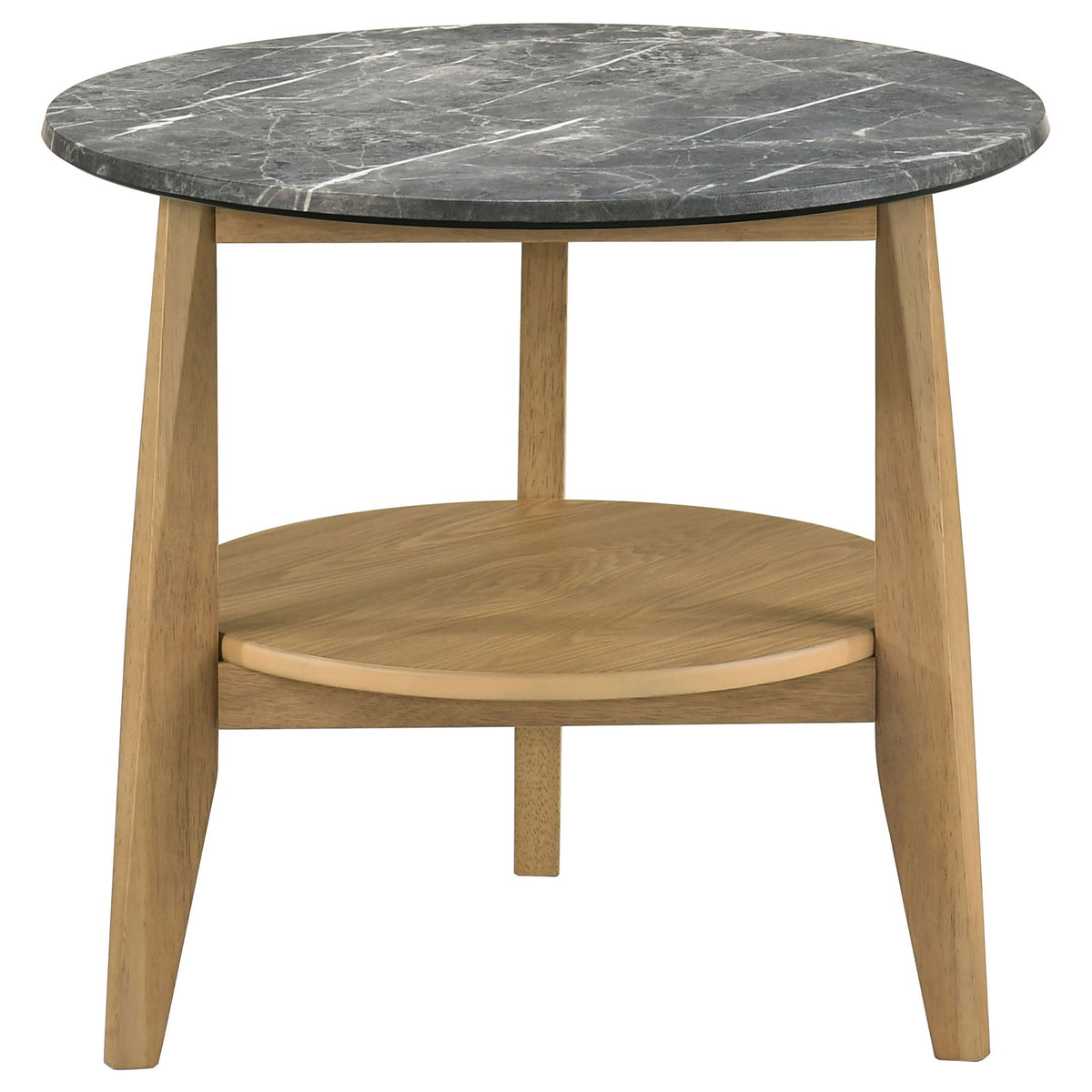 Bradley 2-Piece Round SmartTop Coffee Table Set Grey and Natural