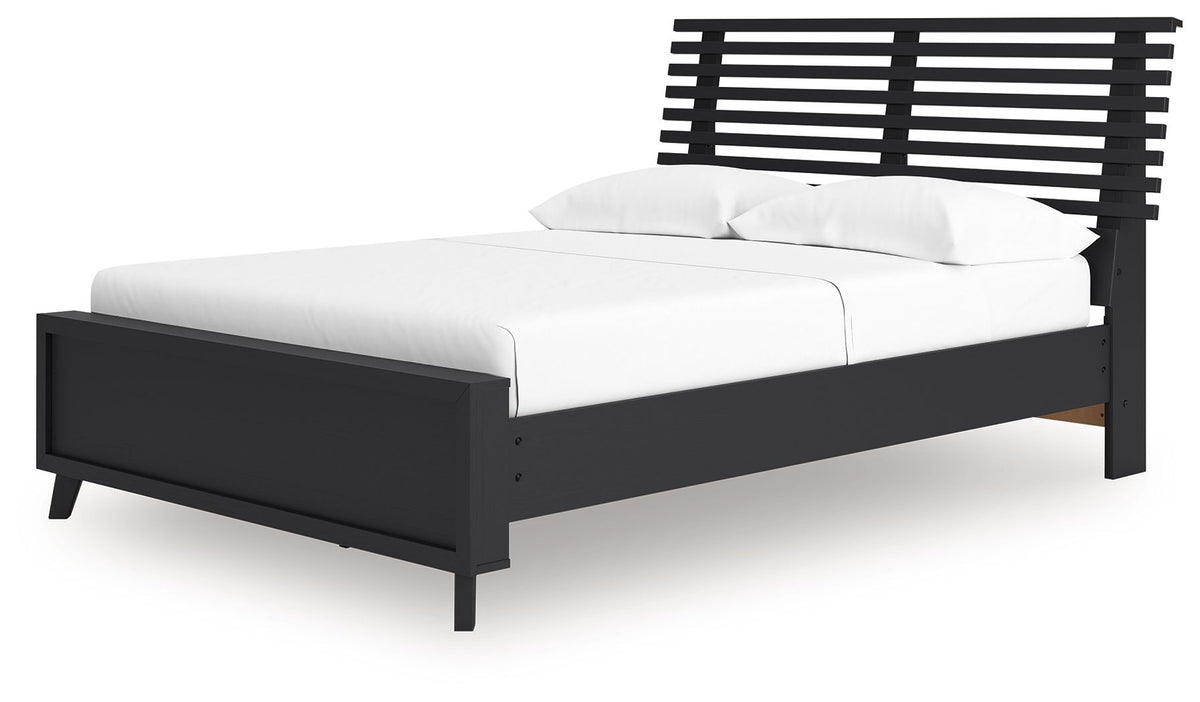 Danziar - Full Slat Panel Bed - Black