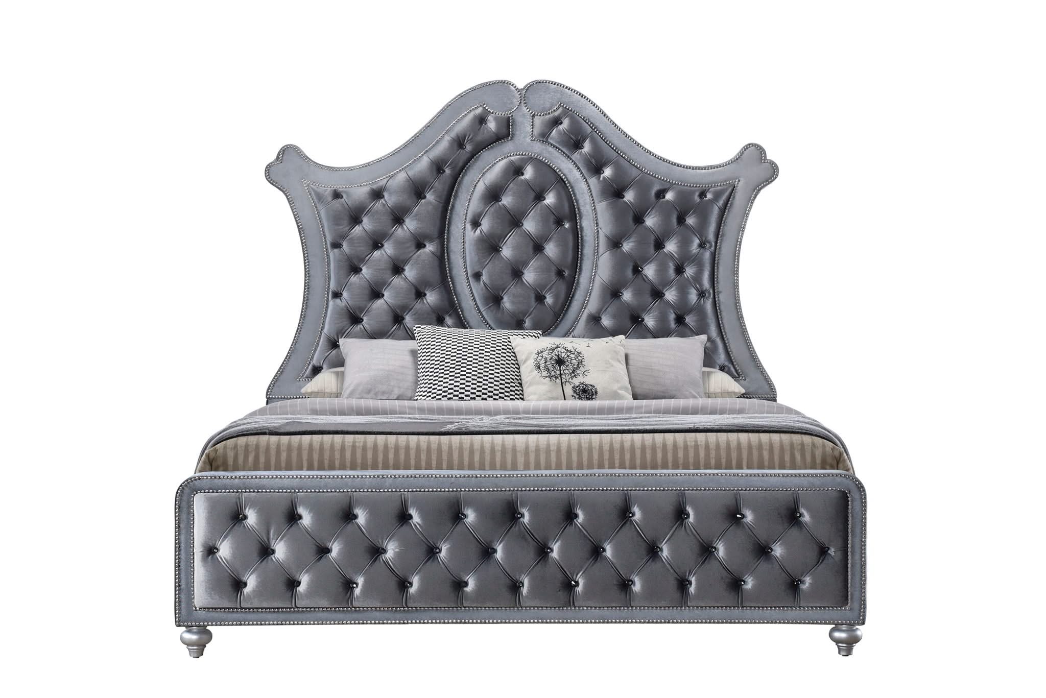 Cameo - King 5 Piece Bedroom Set - Gray