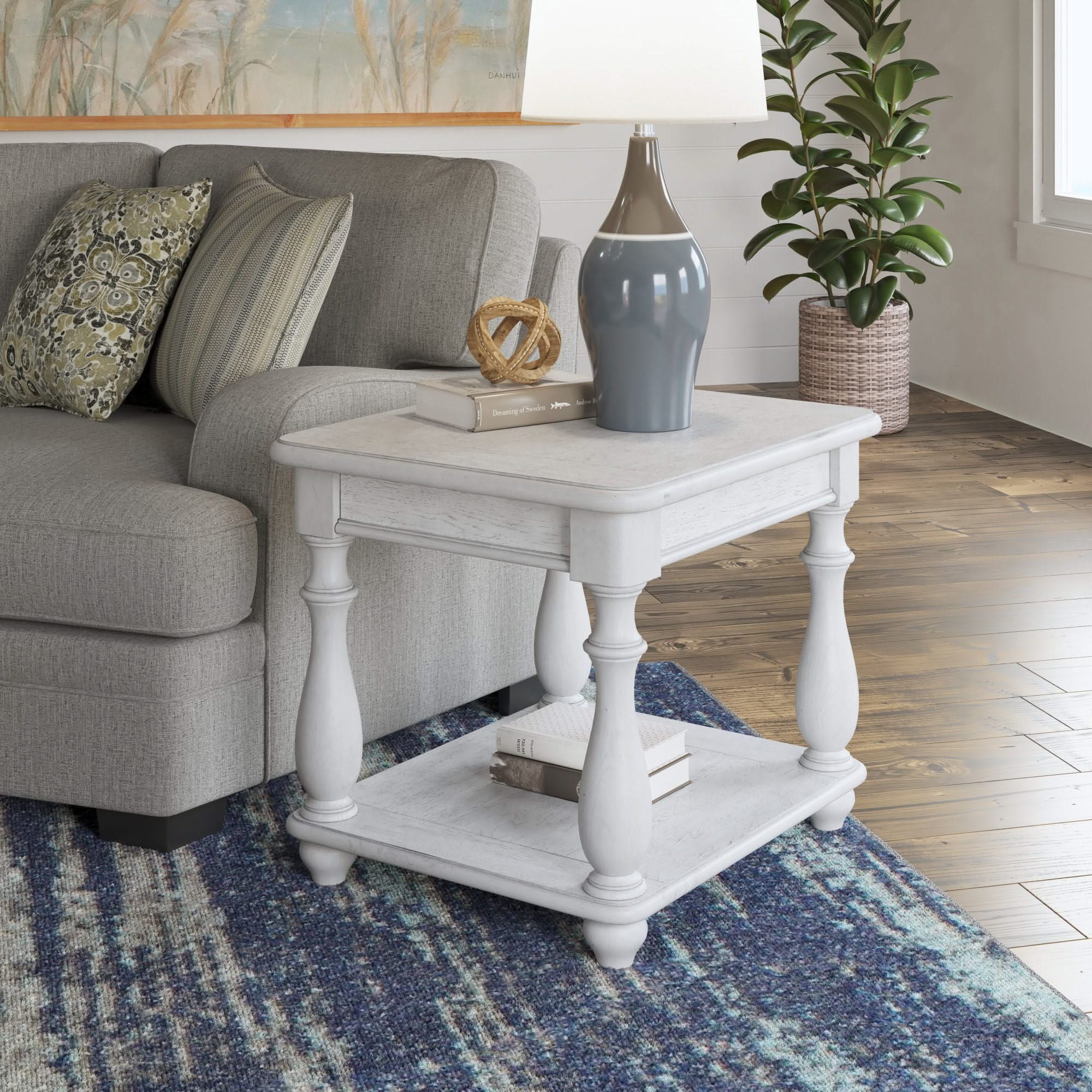 Square End Table - Gray