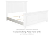 Robbinsdale - Cal King Panel Rails - Antique White