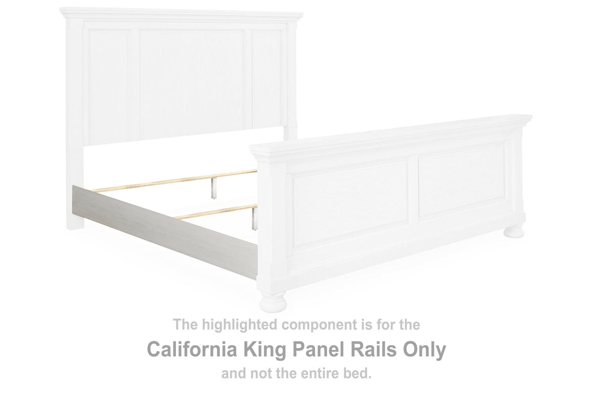 Robbinsdale - Cal King Panel Rails - Antique White