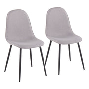 Pebble - Contemporary Chair (Set of 2) - Gray