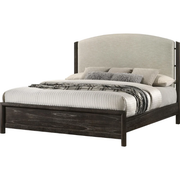 Avalon Brown Modern Queen or King Upholstered Panel Bed