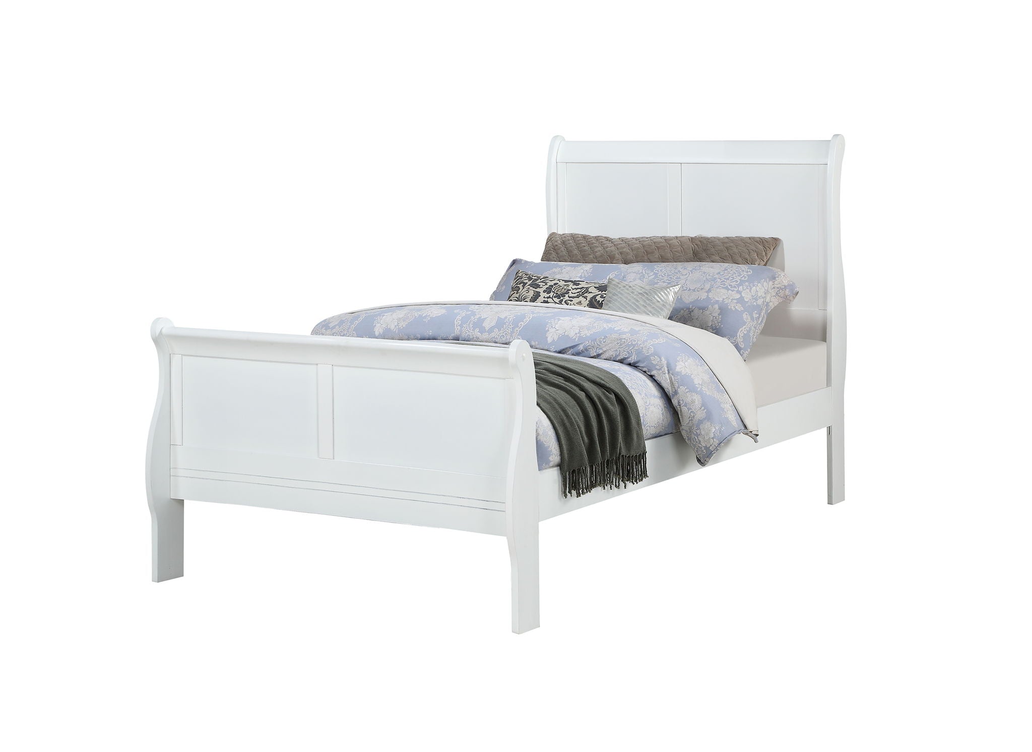 Louis Philip - Twin 5 Piece Bedroom Set - White