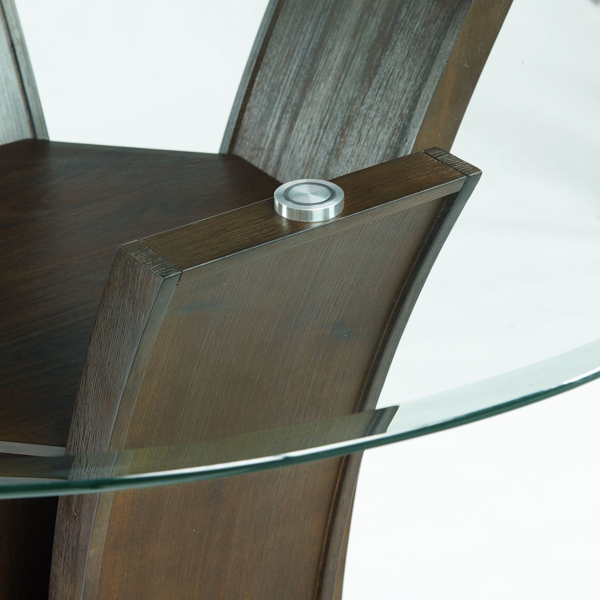 Dapper - 5 Piece Round Counter Height Dining Set (Table And Four Chairs) - Walnut
