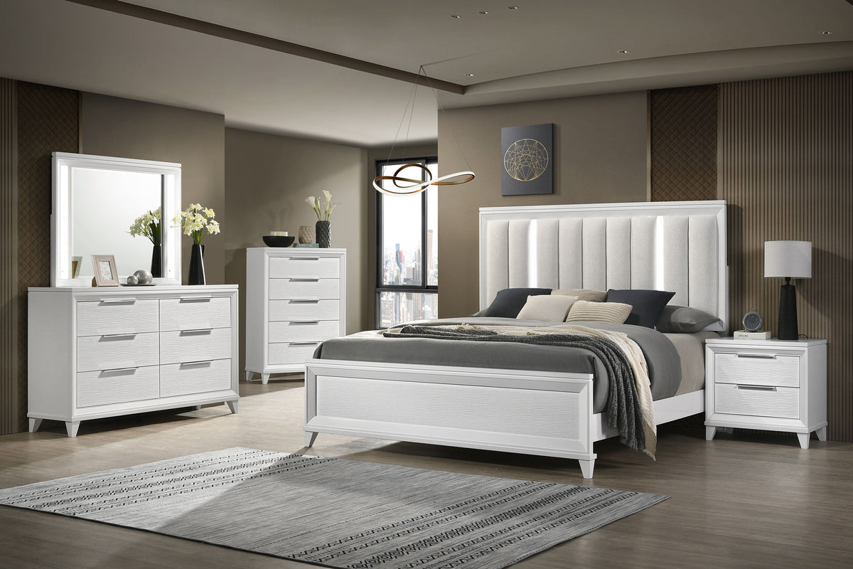 Cressida - King Bed With Slats - White