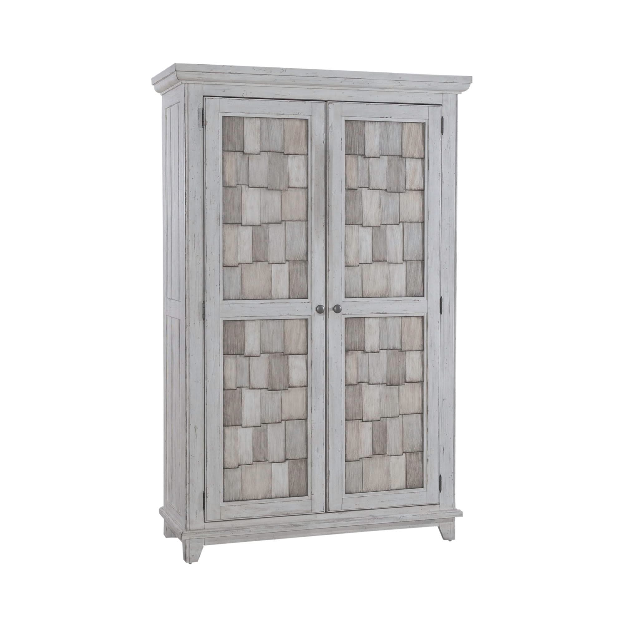River Place - Armoire - Riverstone White & Tobacco