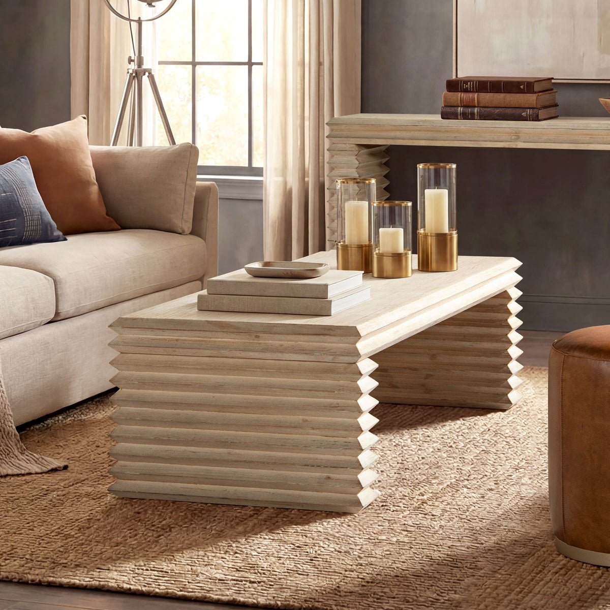 Infinity Waterfall Table Veda - Geometric Waterfall Table - | Free Shipping | Exclusive Furniture
