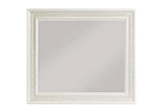 Deville Pearl White Modern Ash Veneer Mirror