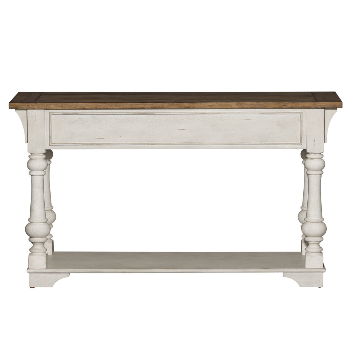 Morgan Creek - Sofa Table - Antique White / Wirebrushed Tobacco Accents