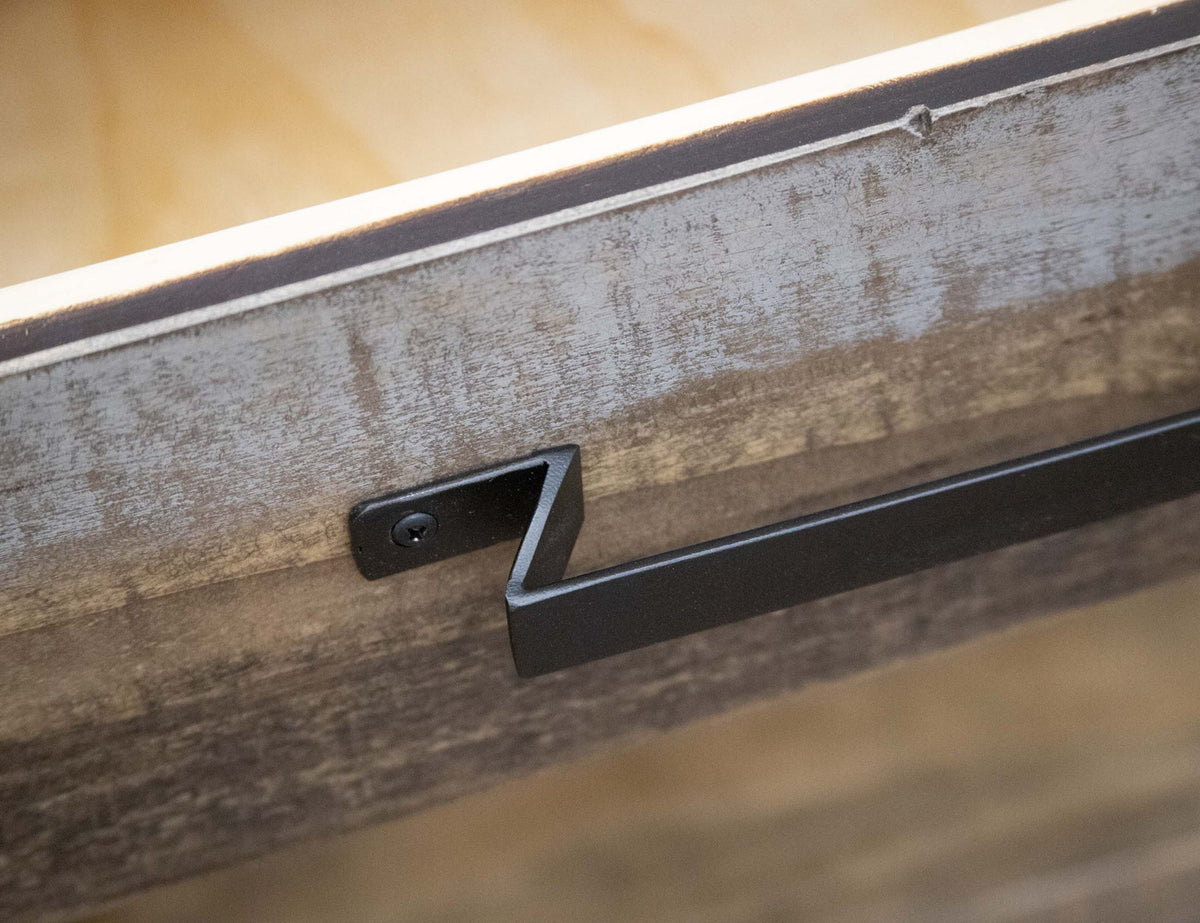 Loft - Sofa Table With 2 Drawers - Two Tone Gray / Brown