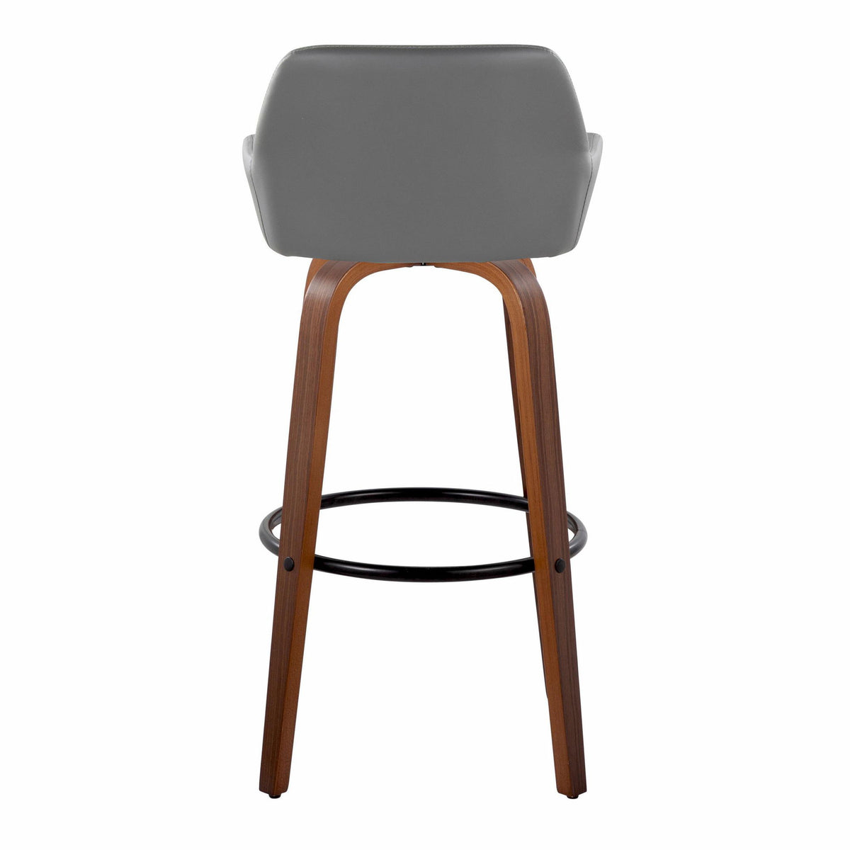 Daniella - Contemporary Fixed Height, Barstool & Swivel And Round Footrest (Set of 2)