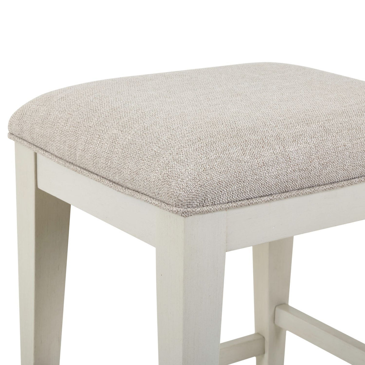 Berkley Square - Upholstered Console Stool - Linen & Khaki