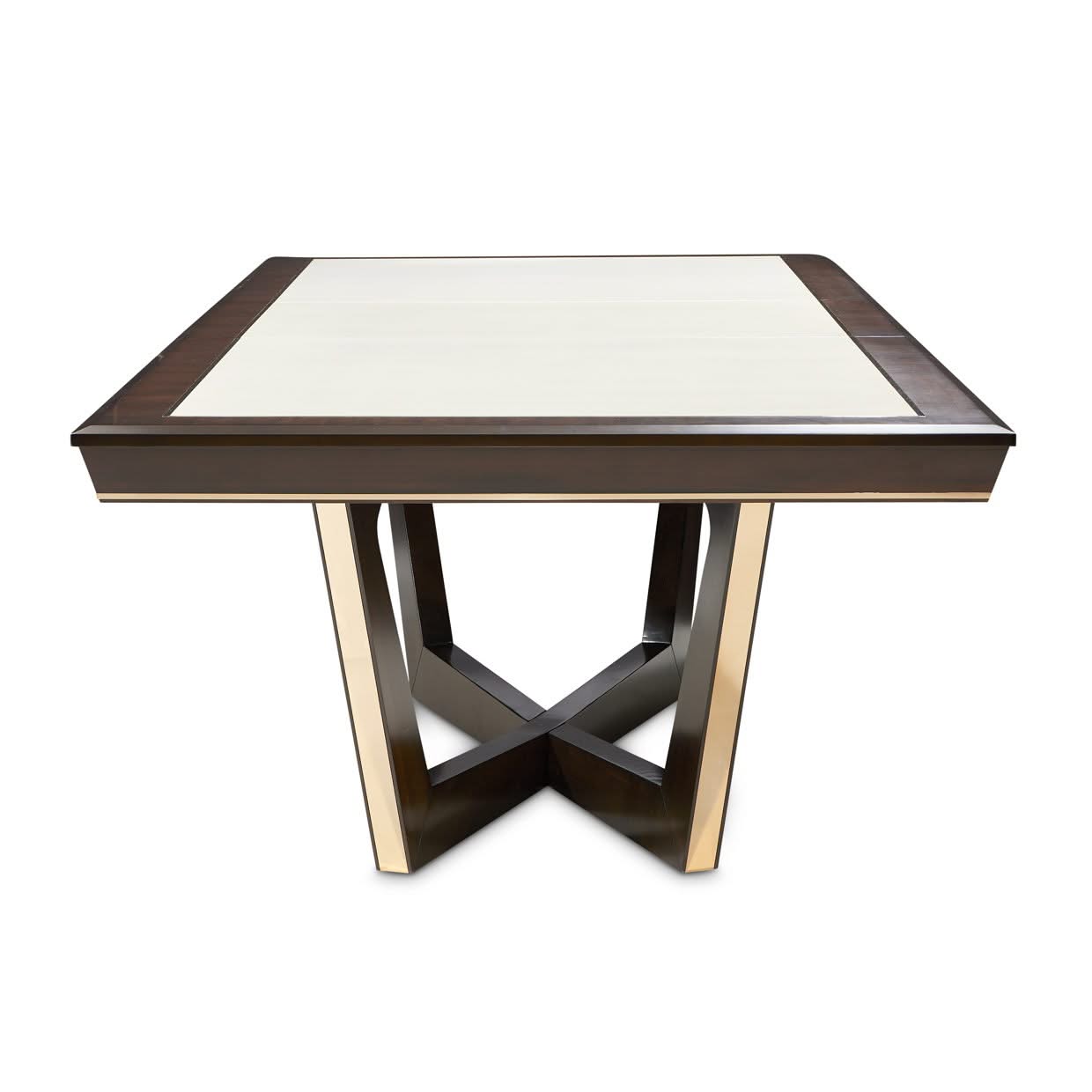 Belmont Place - Rectangular Dining Table - White / Dark Brown