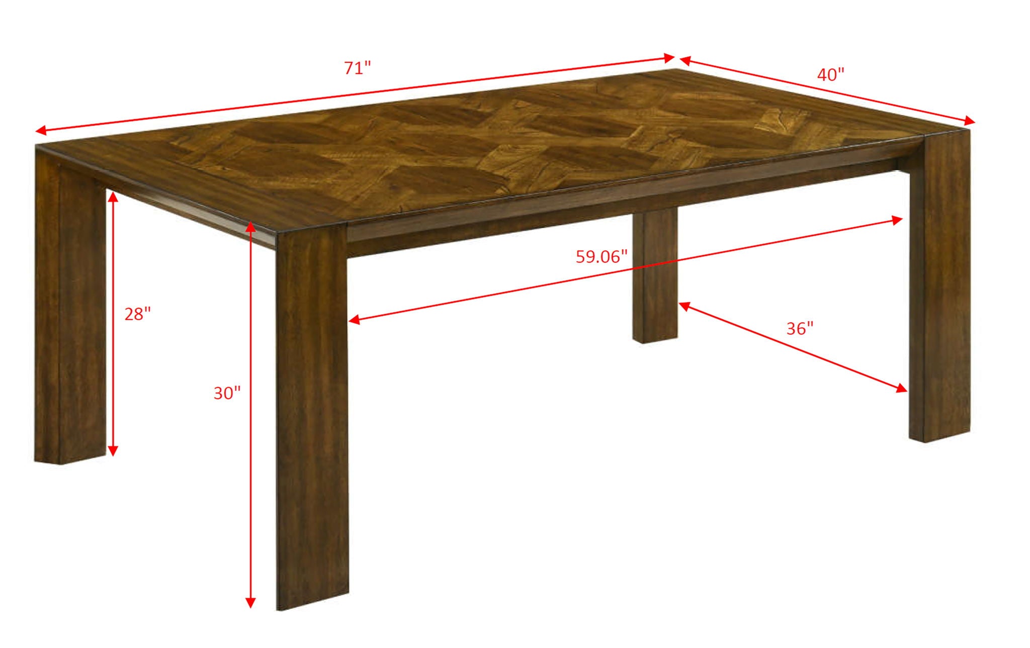 Hollister - 5 Piece Dining Room Set - Brown