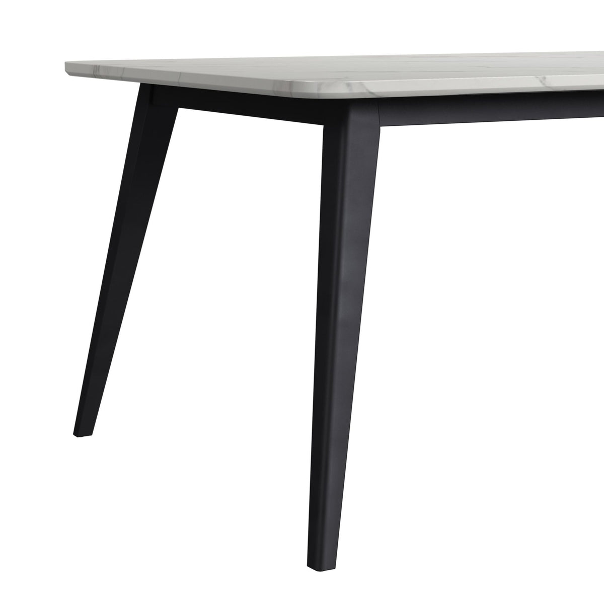 Marlene - Dining Table With White Faux Marble Top - White