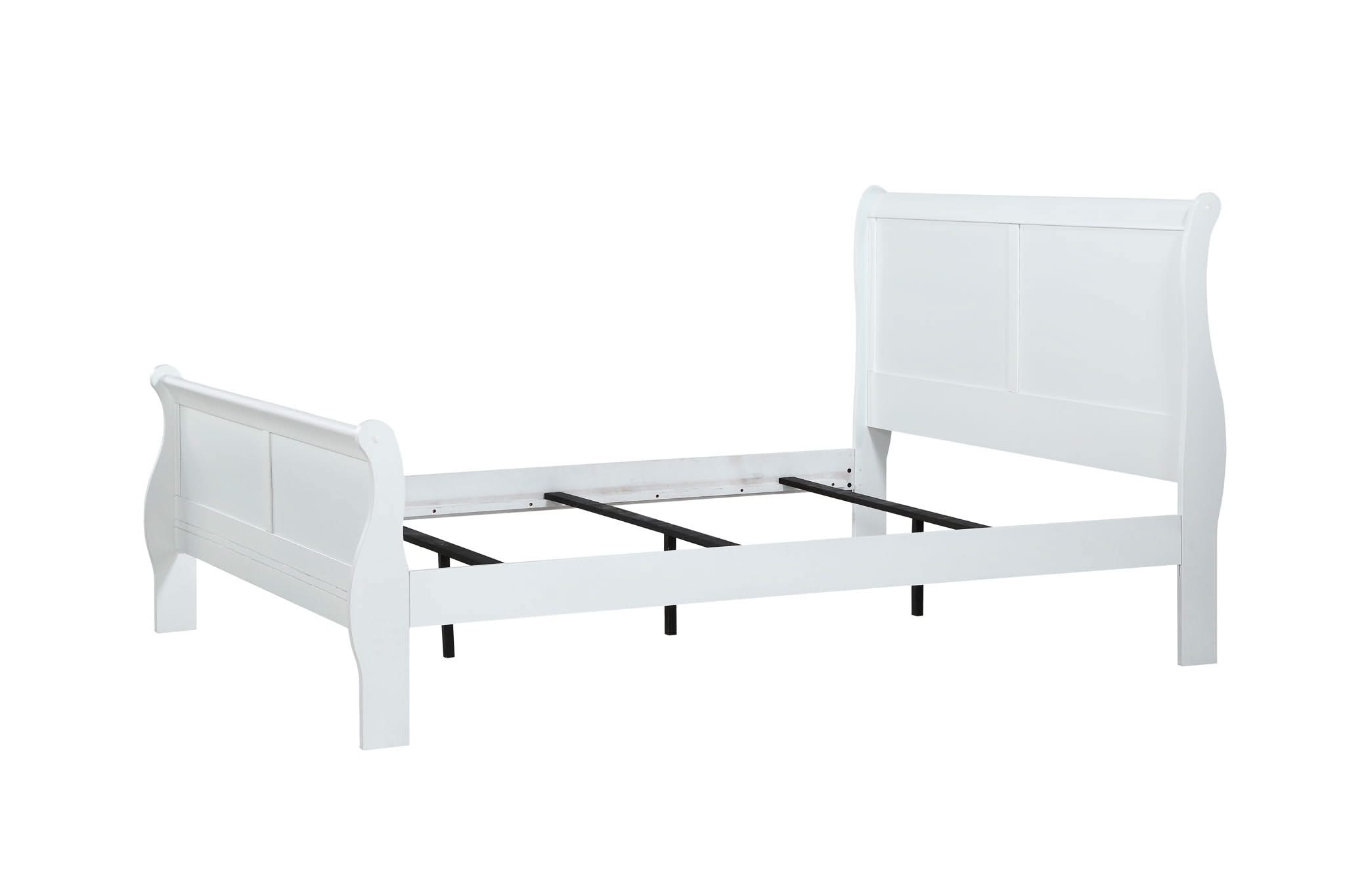 Louis Philip - King 4 Piece Bedroom Set - White