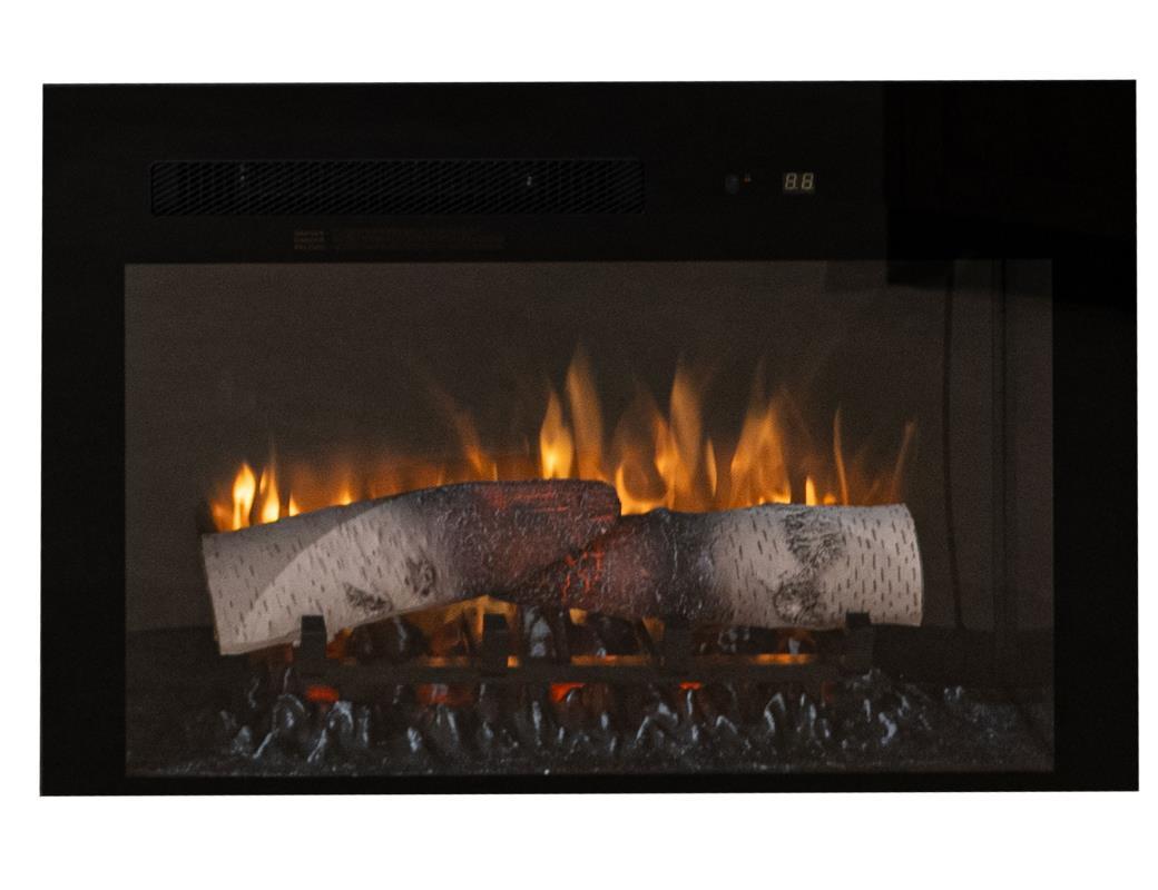 Balam - Wall Unit With Electric Fireplace Insert - Light Brown
