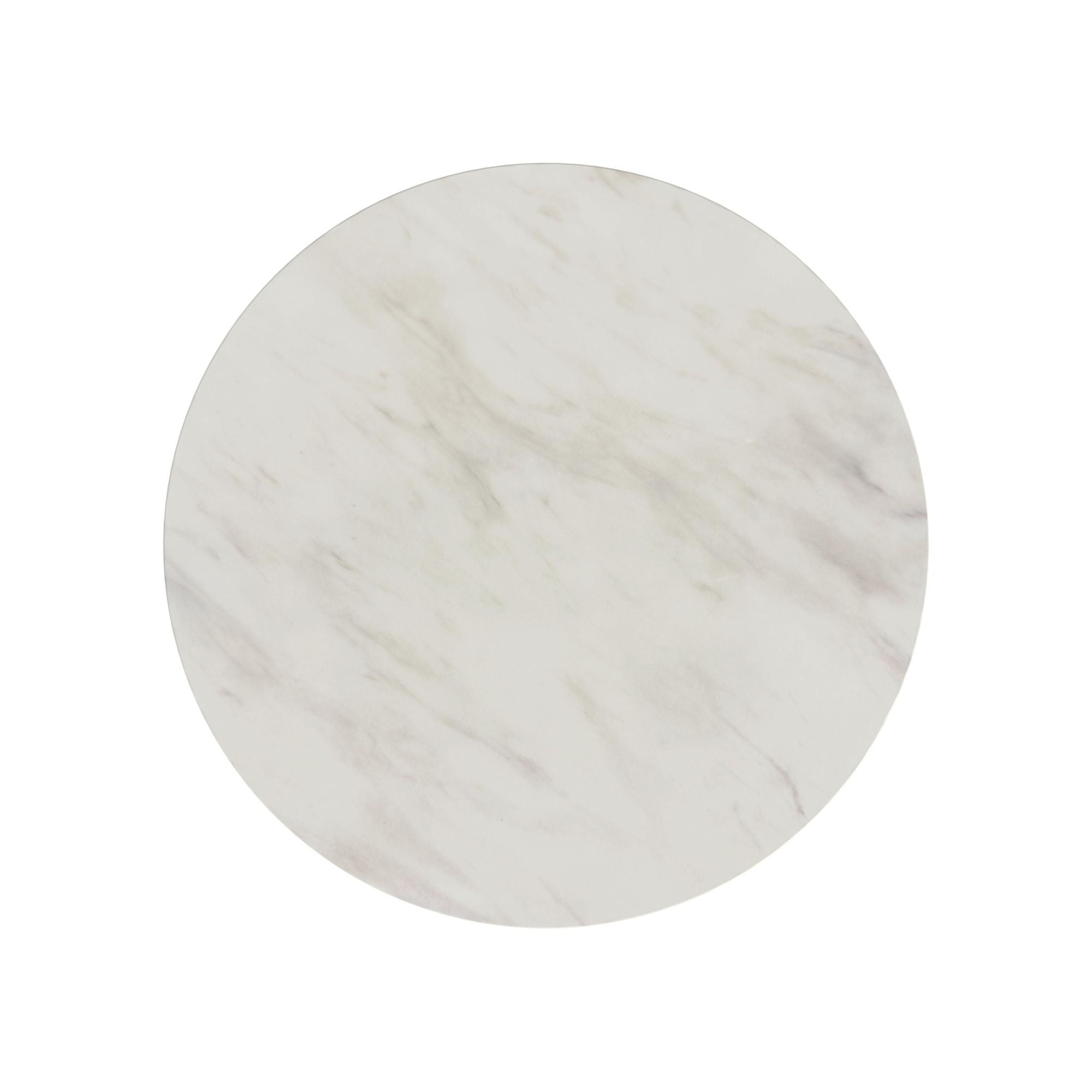 Sylvie - Round Dining Table With Faux Marble Top