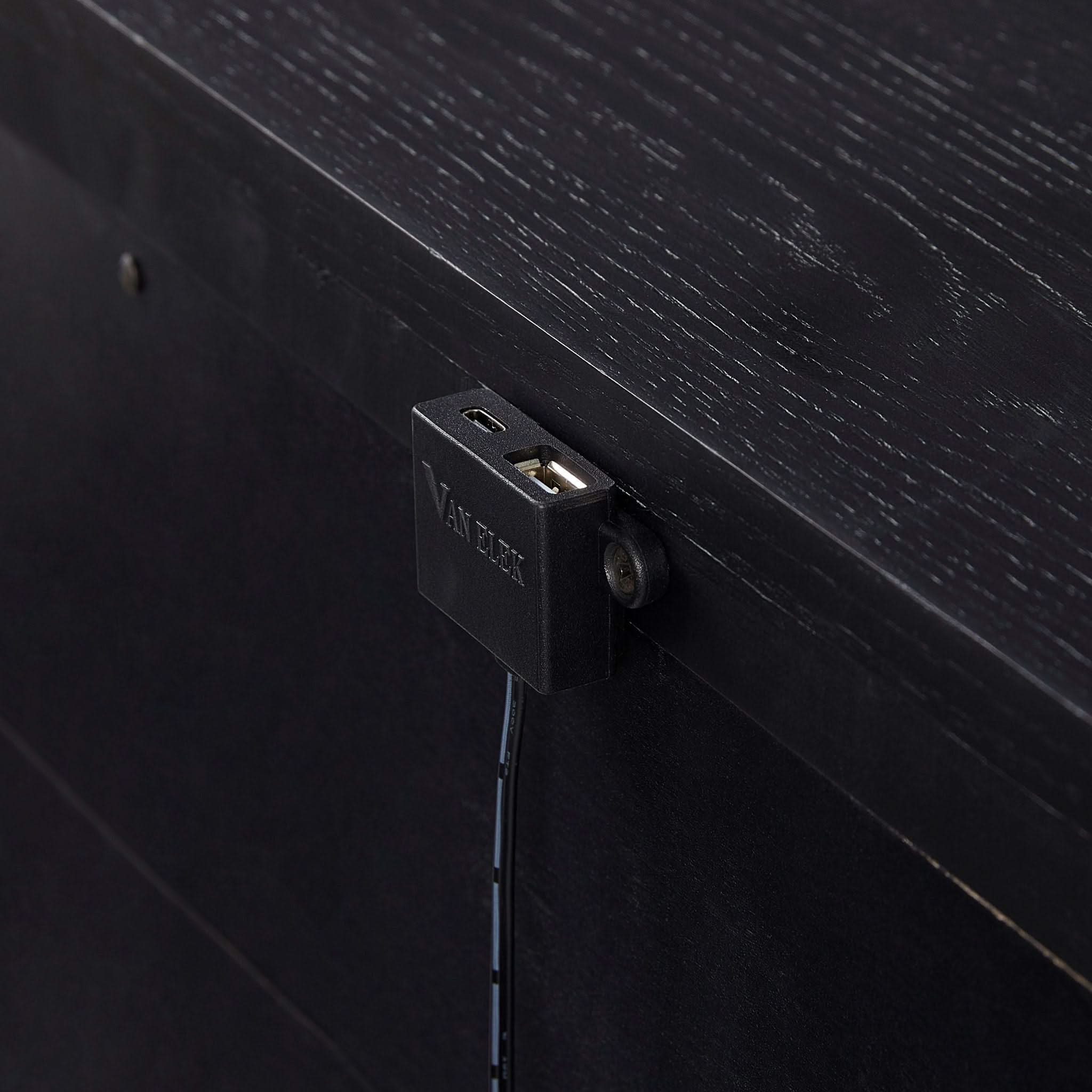 3 Drawer Nightstand With USB - Black