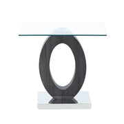 End Table - Brown White