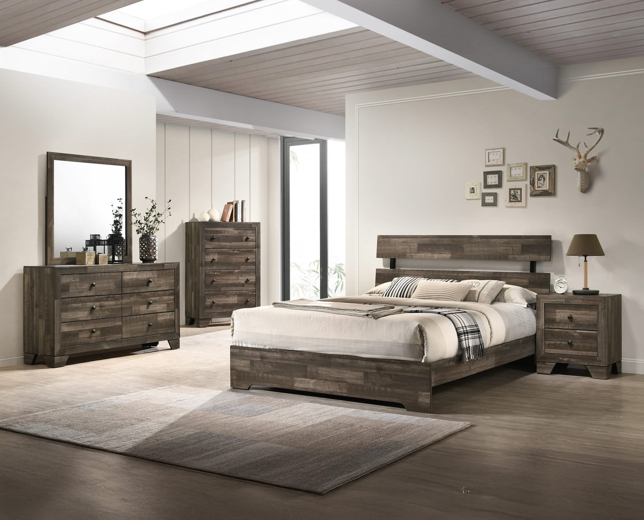 Atticus - Full 5 Piece Bedroom Set - Brown