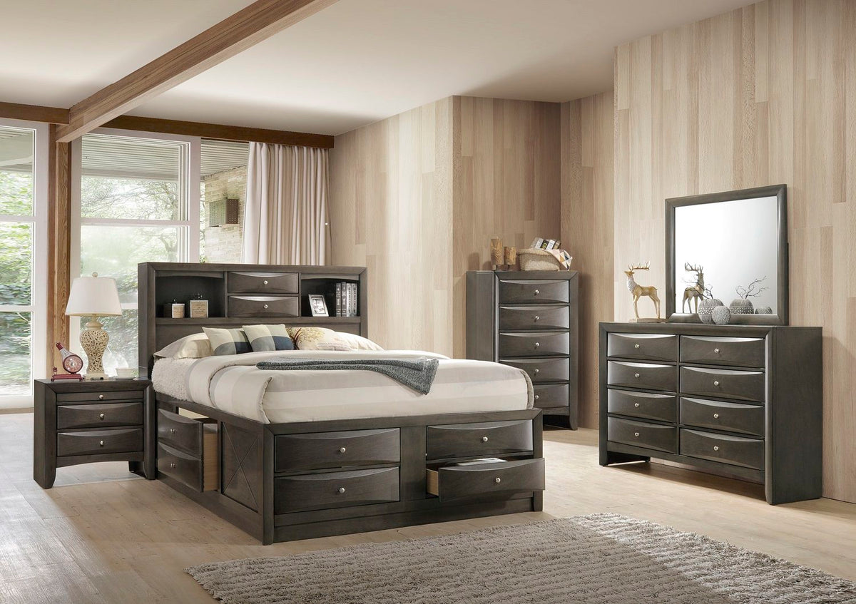 Emily - Queen Bed - Gray