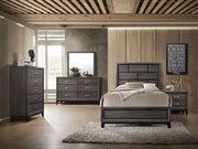 Akerson - Twin 5 Piece Bedroom Set - Gray