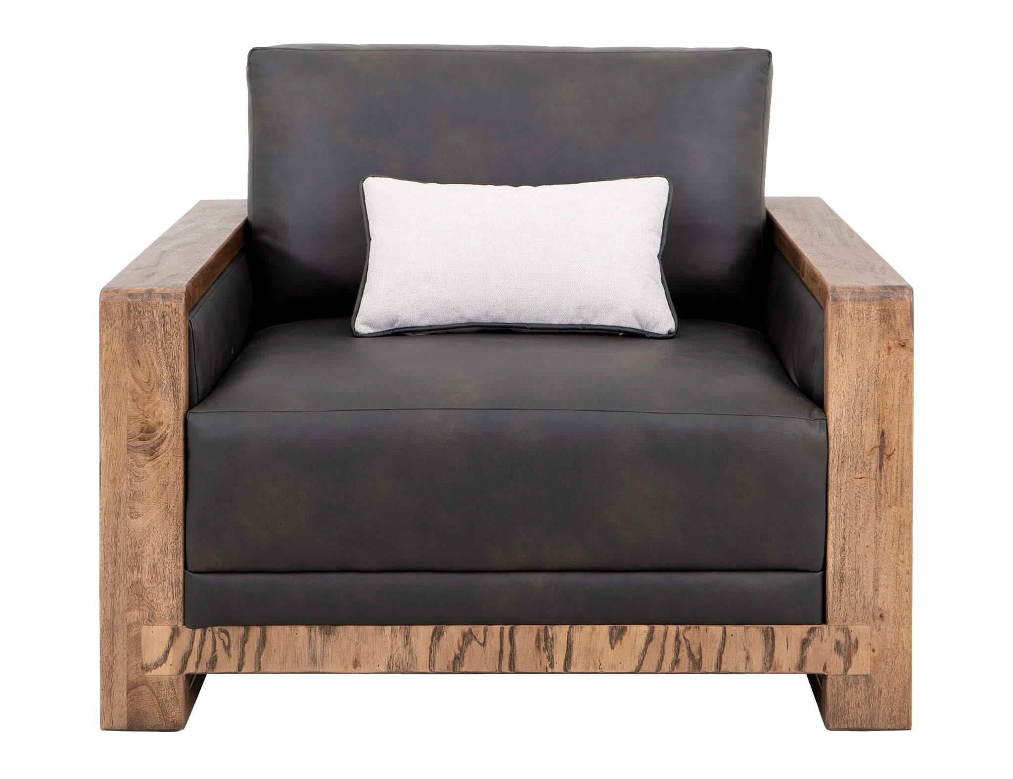 Ancora - Armchair - Dark Gray / Light Brown