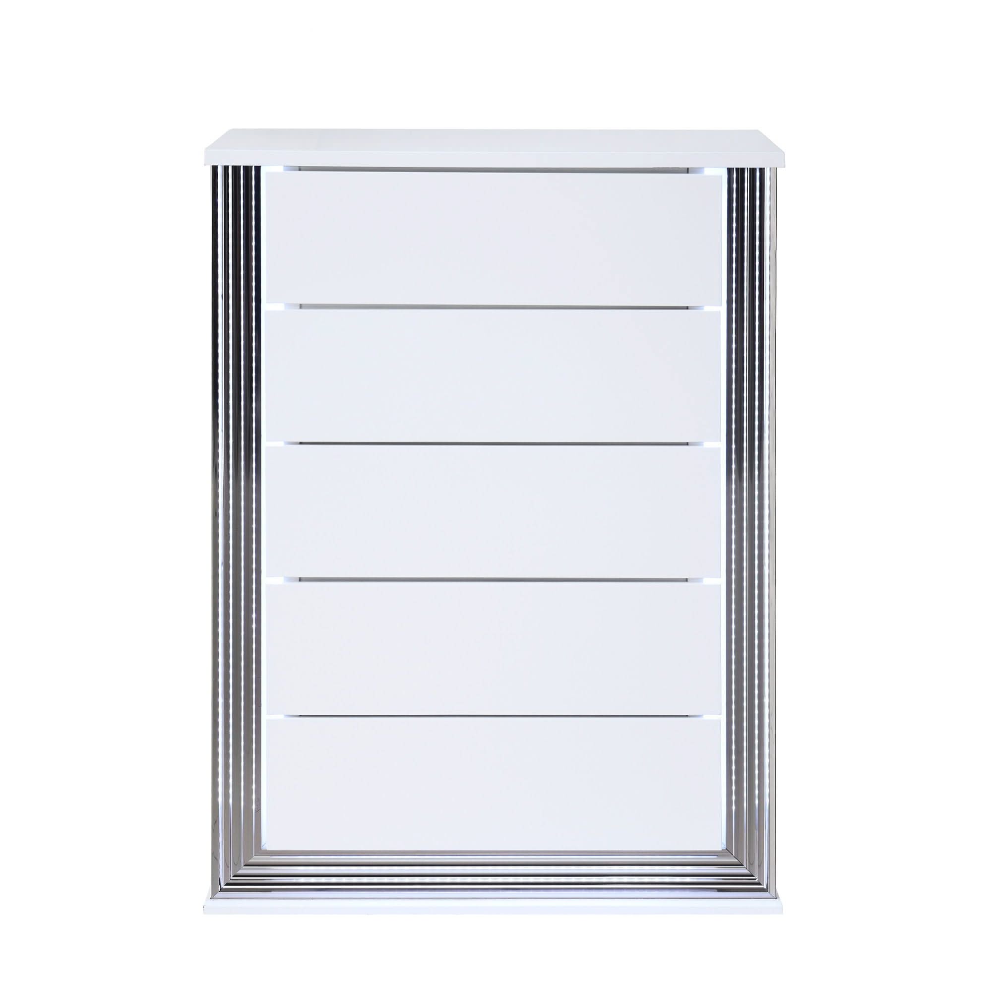 Moon - Smooth Chest With LED - White