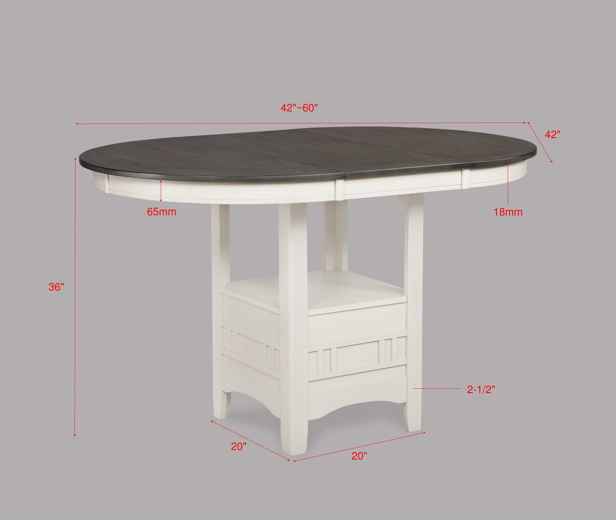 Hartwell - Counter Height Table - White