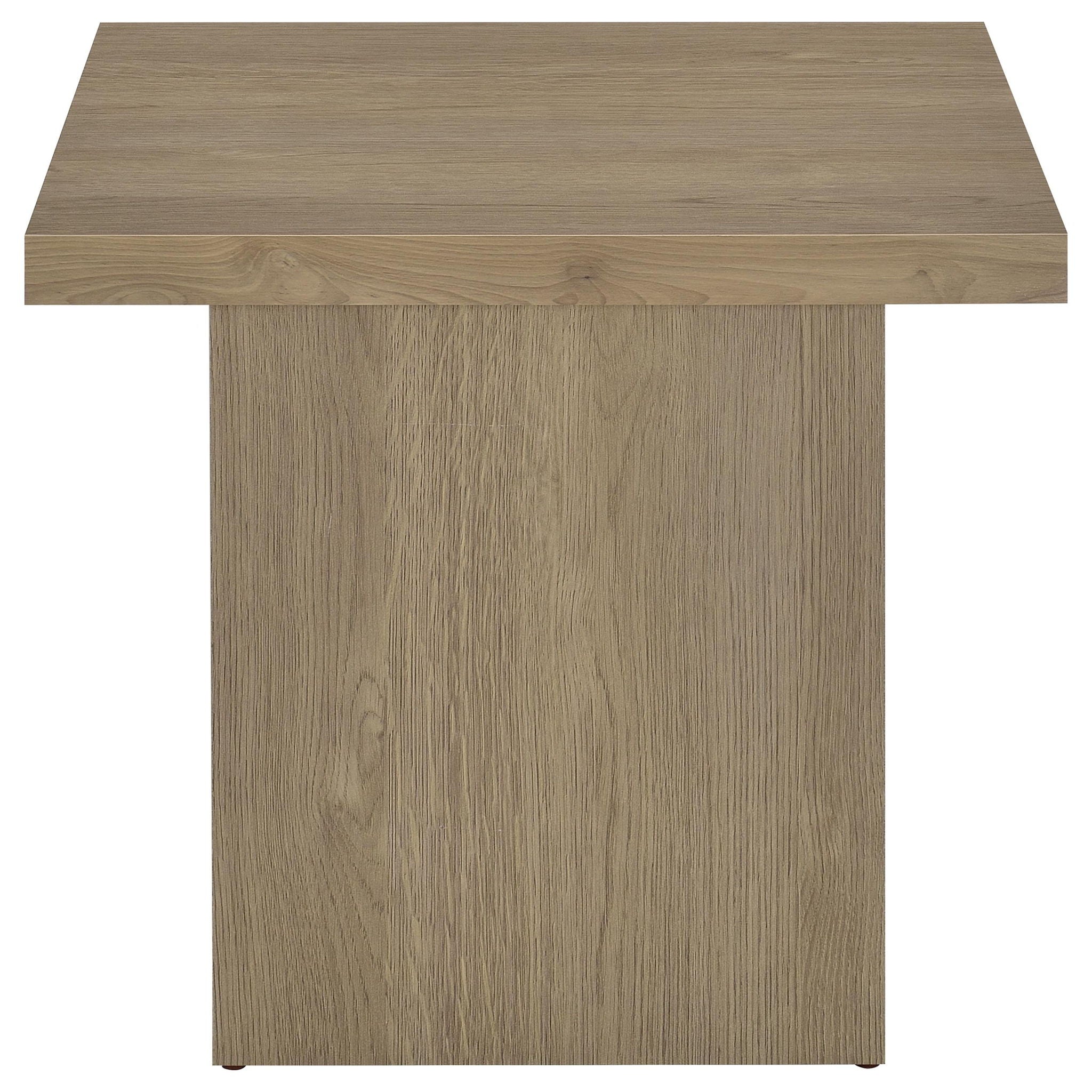 Devar 3-piece Square Cocktail Coffee End Table Set Latte