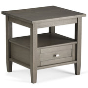 Warm Shaker - End Table - Dark Brown
