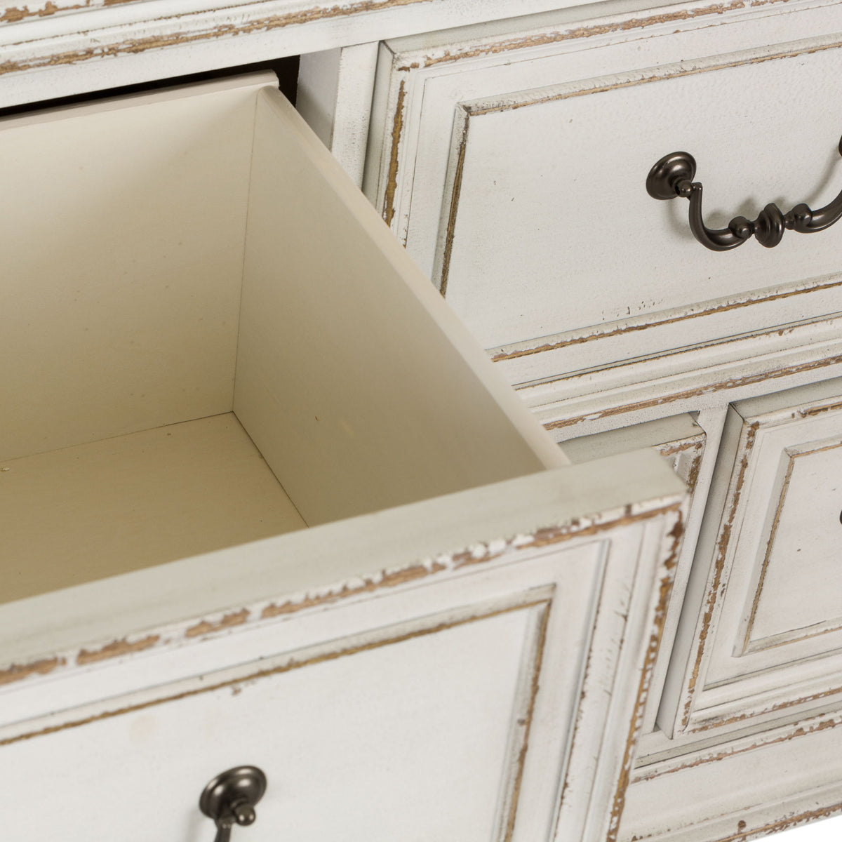 Abbey Park - Dresser & Mirror - Antique White