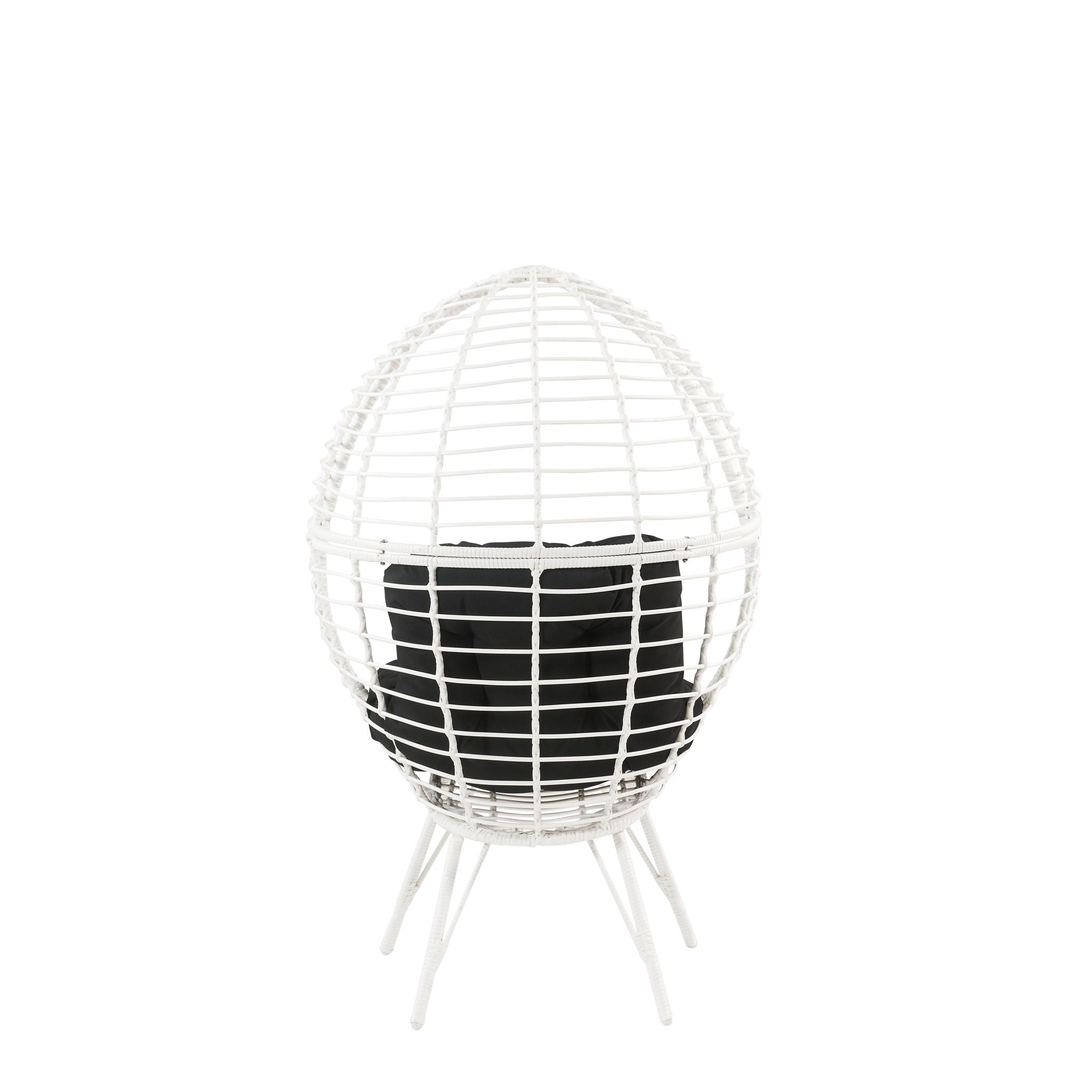 Galzed - Patio Lounge Chair - Black / White