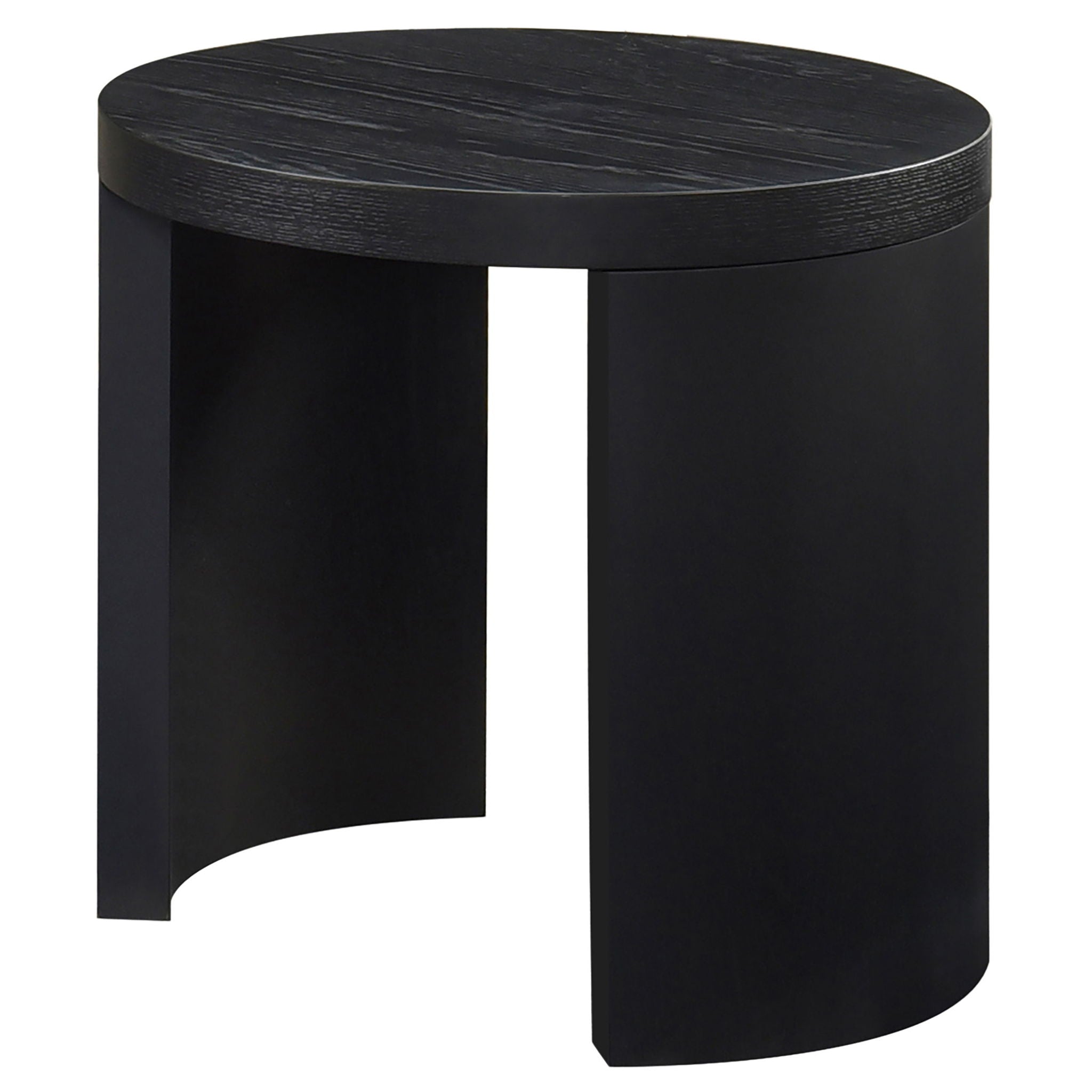 Sweeney 24-inch Round Wood Occasional Side End Table Black