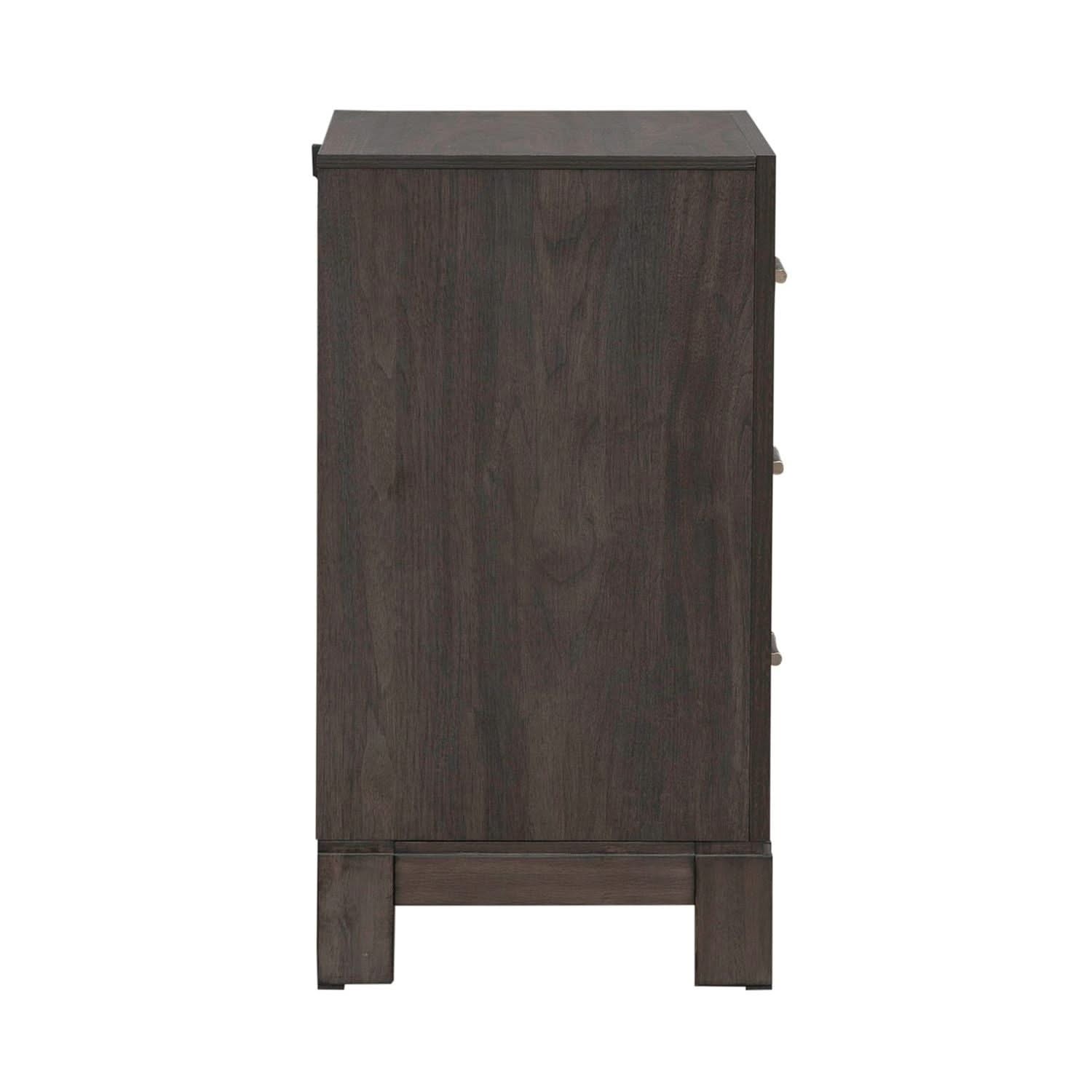 Modern Edge - Nightstand With Charging Station - Caffe