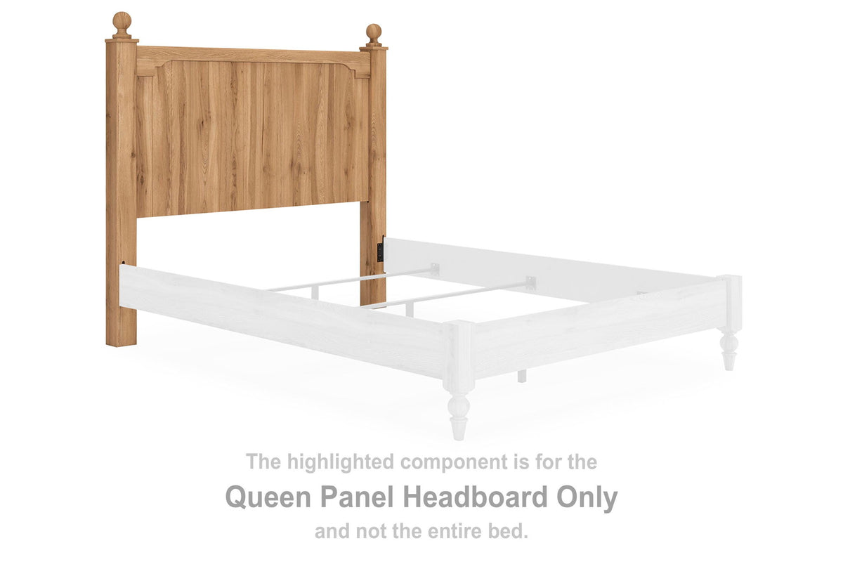 Aleaport - Queen Panel Headboard - Warm Brown