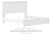 Bostwick Shoals - King Panel Headboard/Footboard - White
