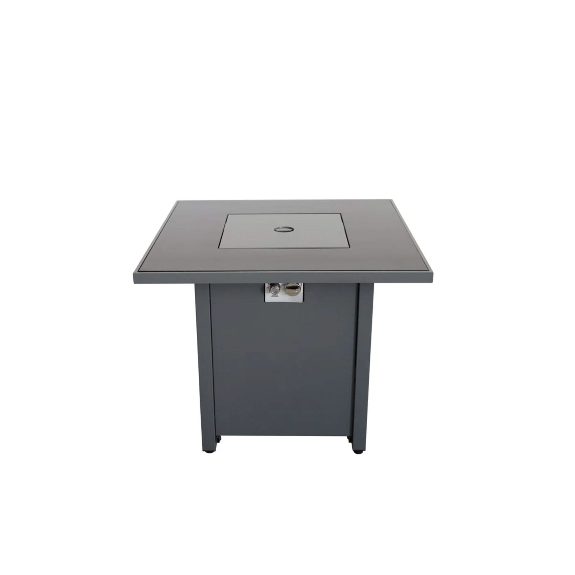 Outdoor Fire Pit Table With Lid High-Quality Materials - Gray