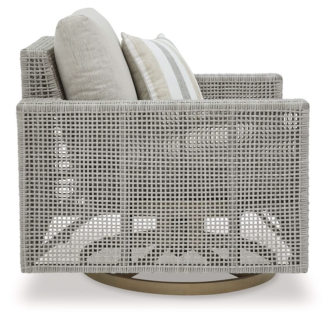 Seton Creek - Swivel Lounge With Cushion - Gray
