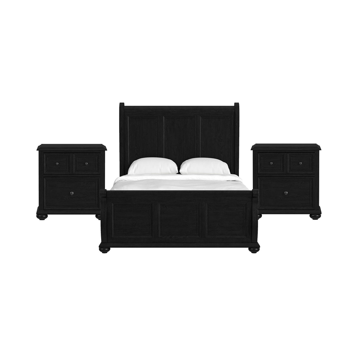 Heritage - Sleigh Bedroom Set - Black