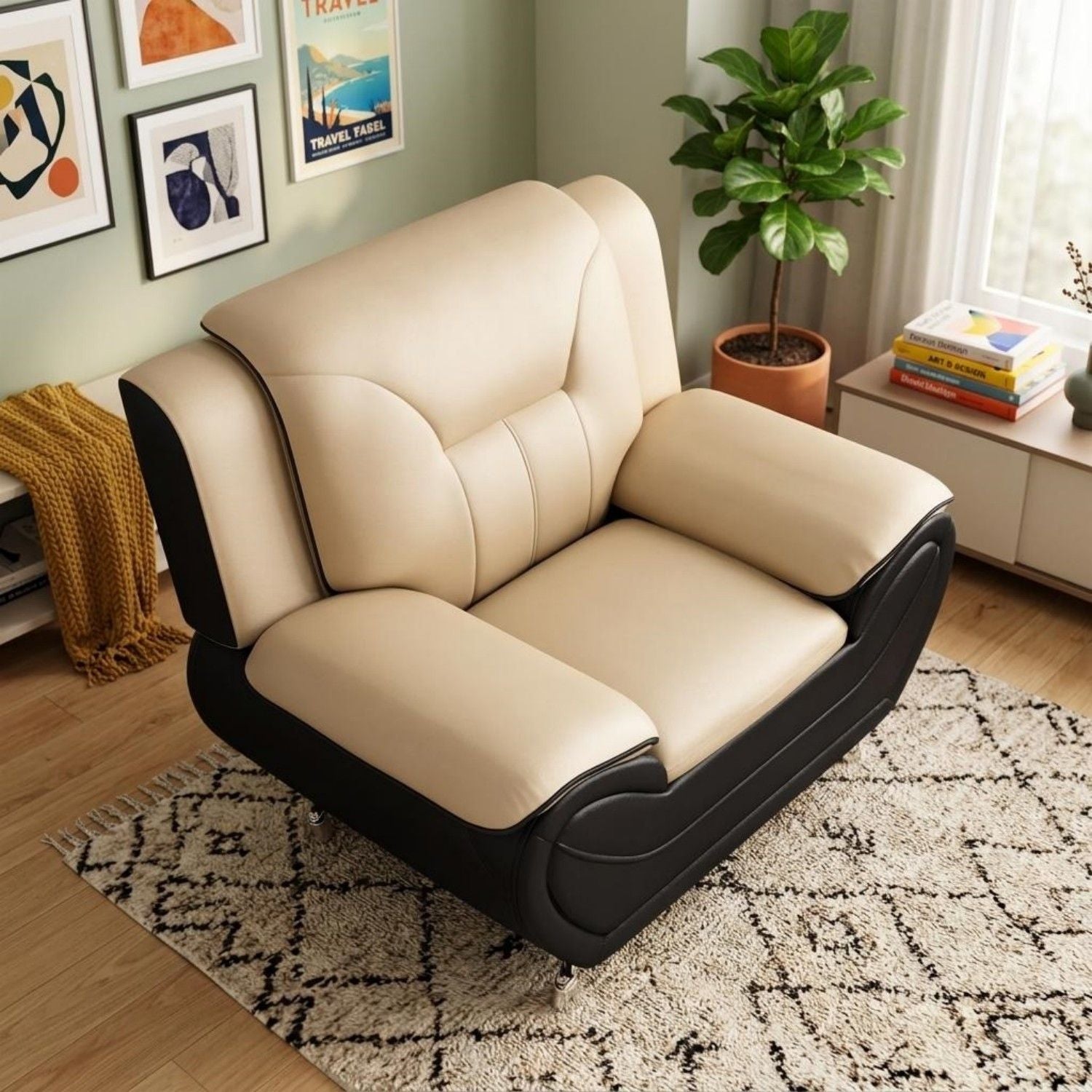 3 Piece Sofa Set, Upholstered Furniture For Living Room Apartment - Camel