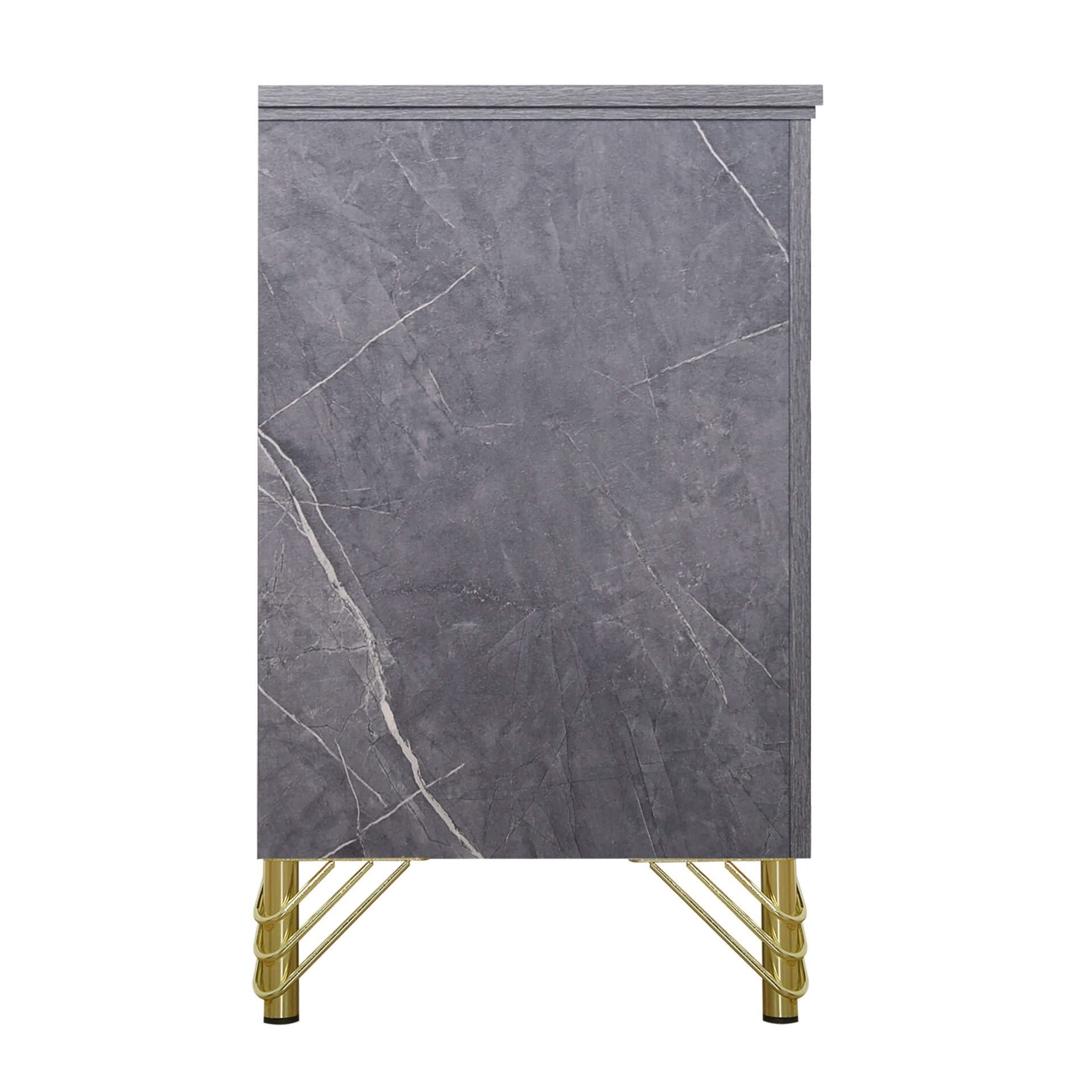 Symmetry - 2 Drawer Nightstand - Charcoal