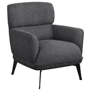 Andrea Upholstered Crescent Arm Accent Chair Grey
