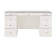 Avery - Vanity Desk With Glass Top - White