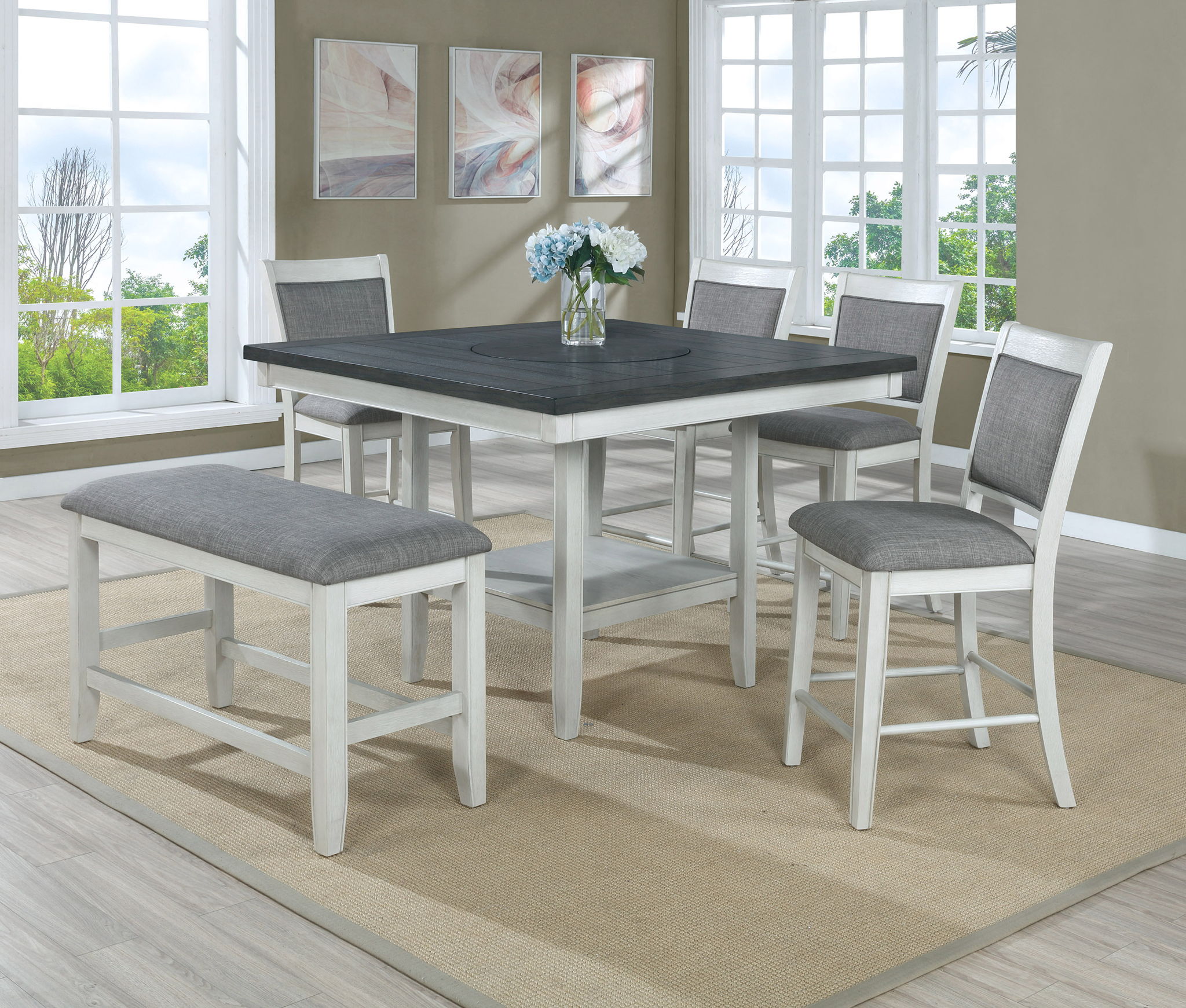 Fulton - 6 Piece Dining Room Set - Chalk White